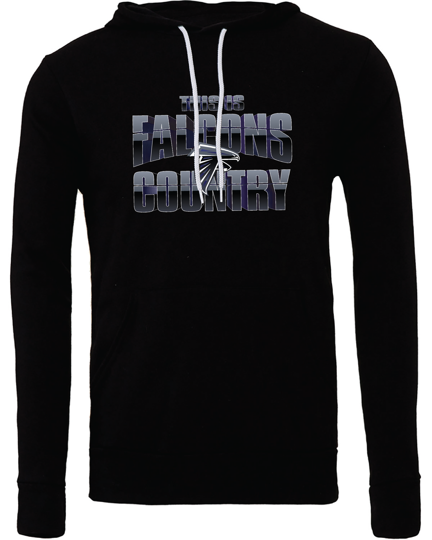 Adult Unisex Sponge Fleece Pullover Hooded Sweatshirt w/ Custom 'This is Falcons' Country Chest Graphic and 2nd Grade Ryan 2024 Team Roster