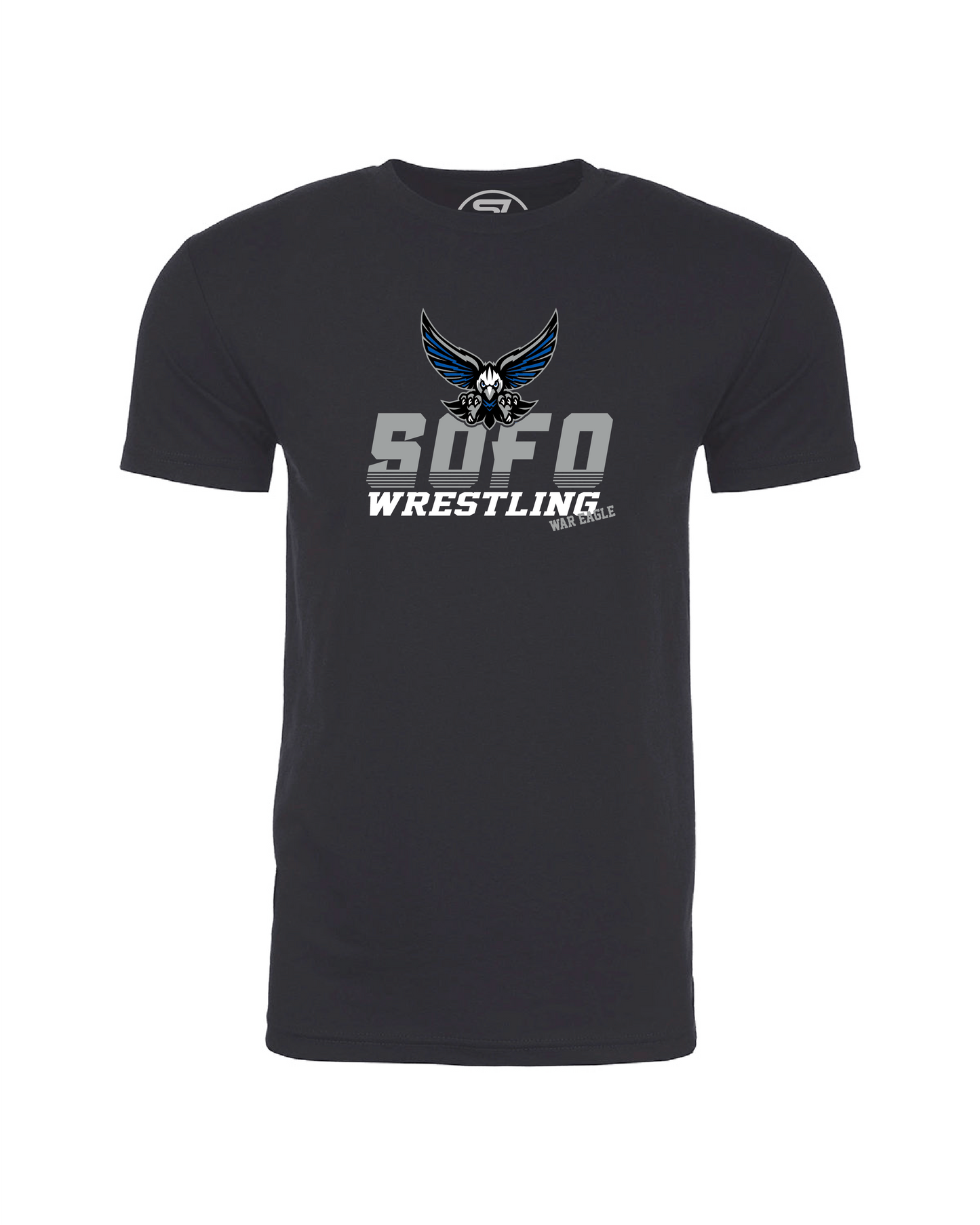 Adult Unisex CVC Crewneck T-Shirt w/ Mascot Logo