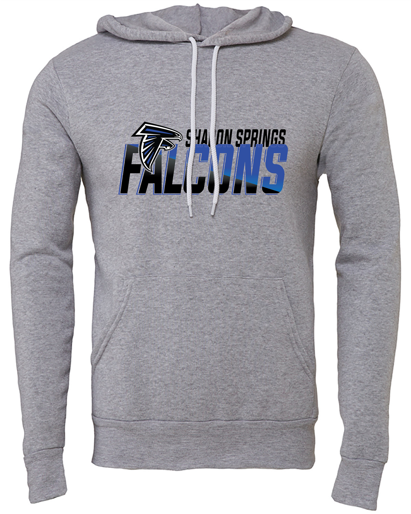Adult Unisex Sharon Springs Falcons "Relay" Sponge Fleece Pullover Hooded Sweatshirt