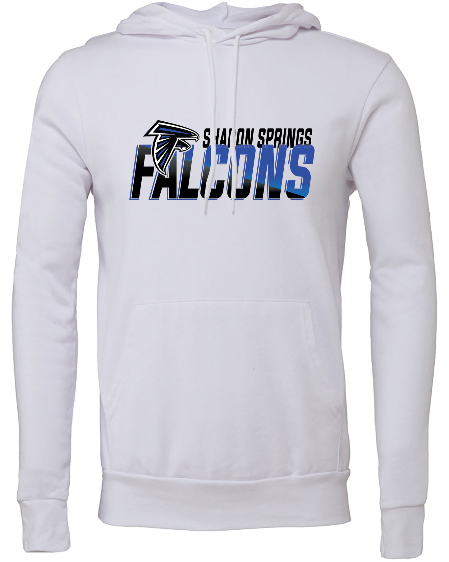 Adult Unisex Sharon Springs Falcons "Relay" Sponge Fleece Pullover Hooded Sweatshirt