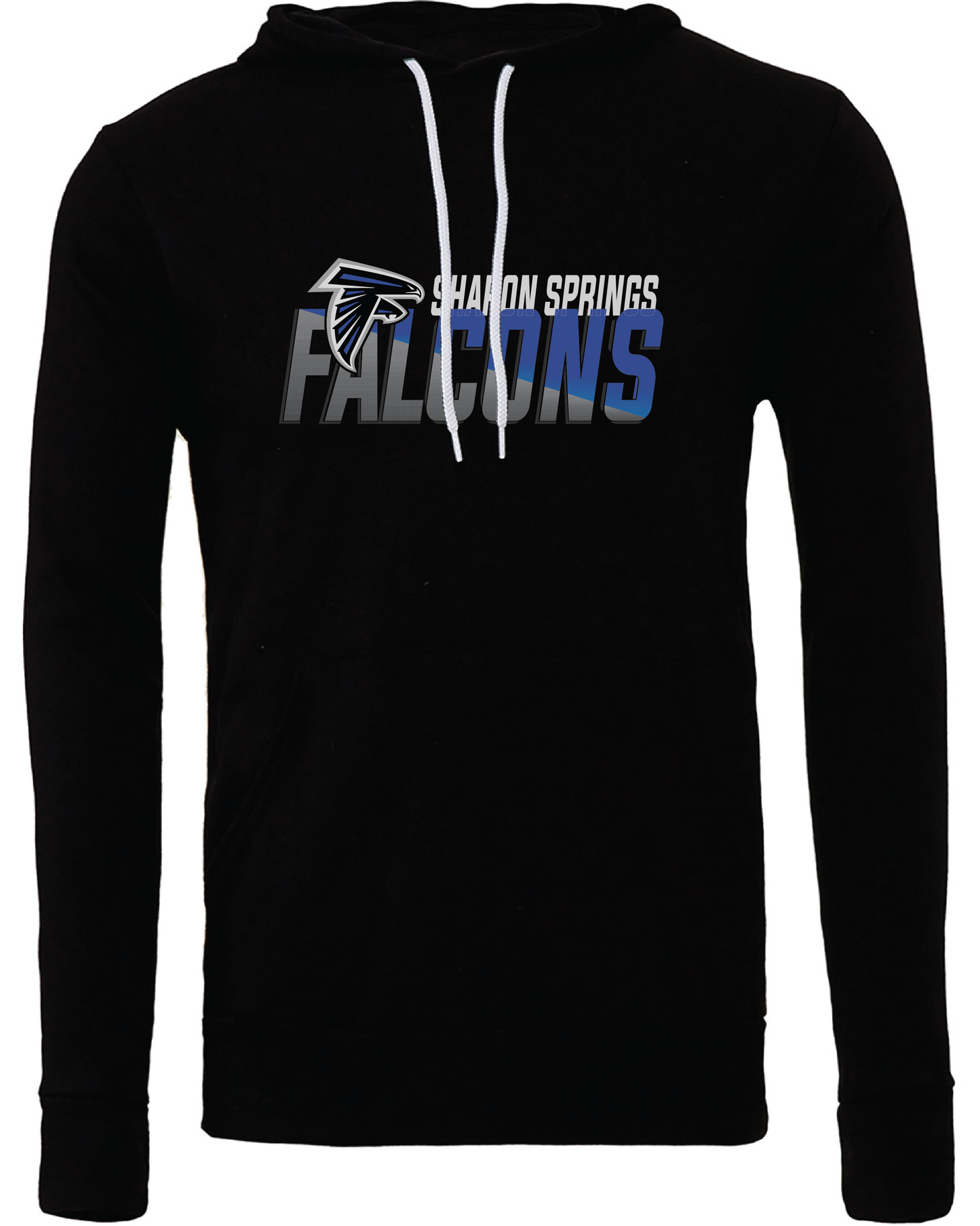 Adult Unisex Sharon Springs Falcons "Relay" Sponge Fleece Pullover Hooded Sweatshirt