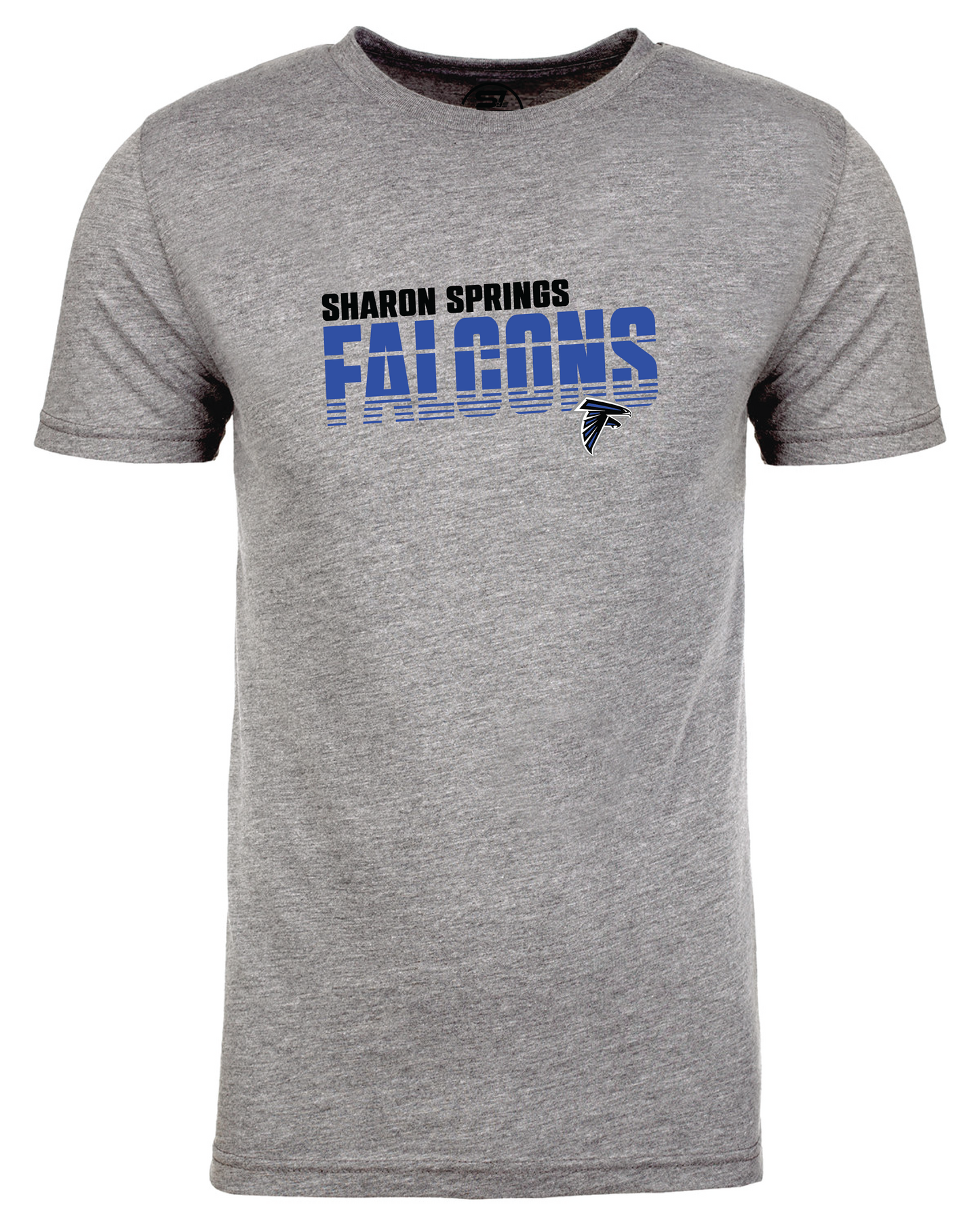 Adult Unisex Sharon Springs Falcons "Rise" Triblend Short-Sleeved Tee