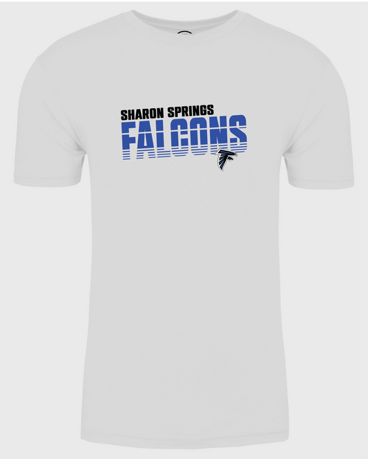 Adult Unisex Sharon Springs Falcons "Rise" Triblend Short-Sleeved Tee