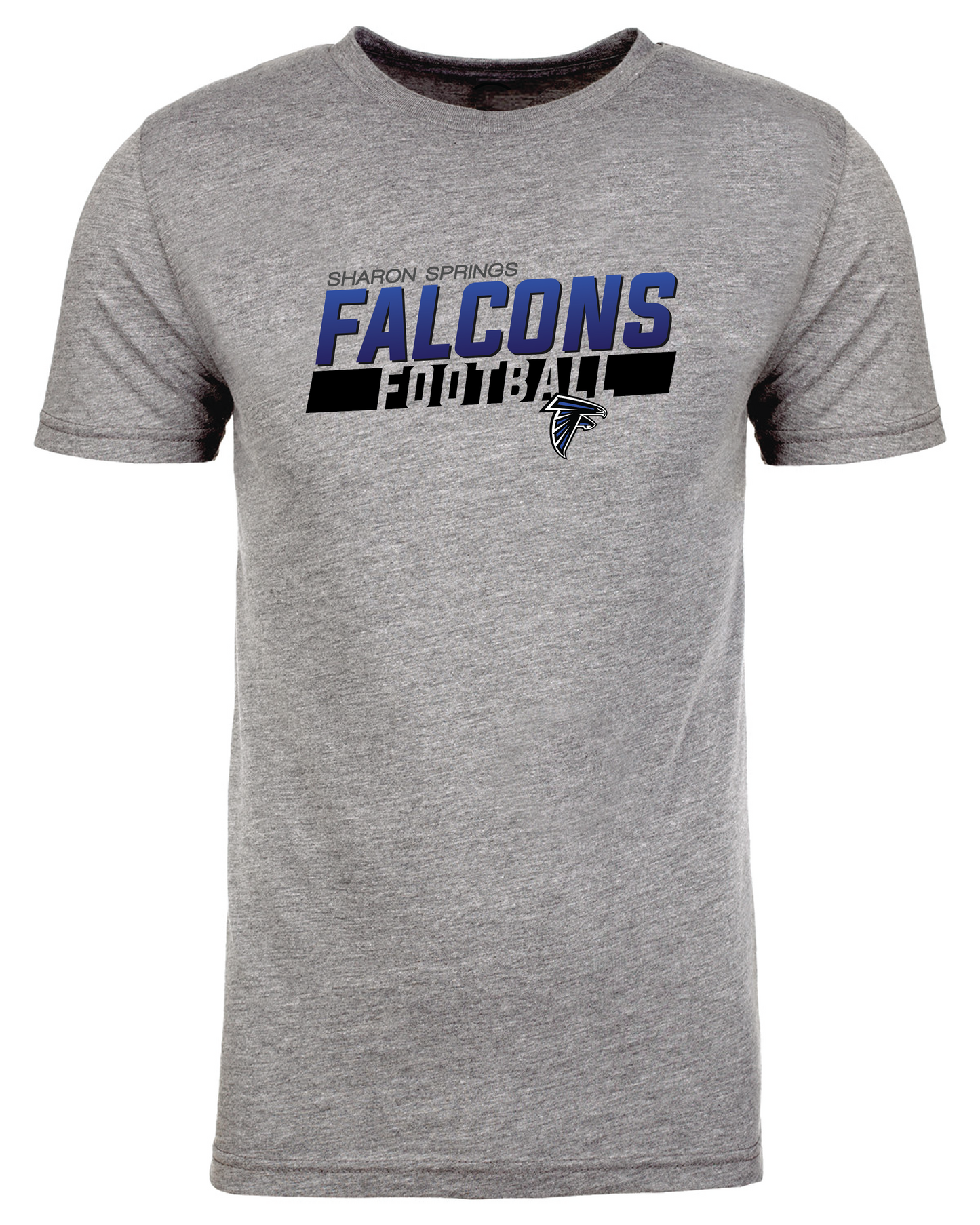 Adult Unisex Sharon Springs Falcons Football "Prevail" Triblend Short-Sleeved Tee