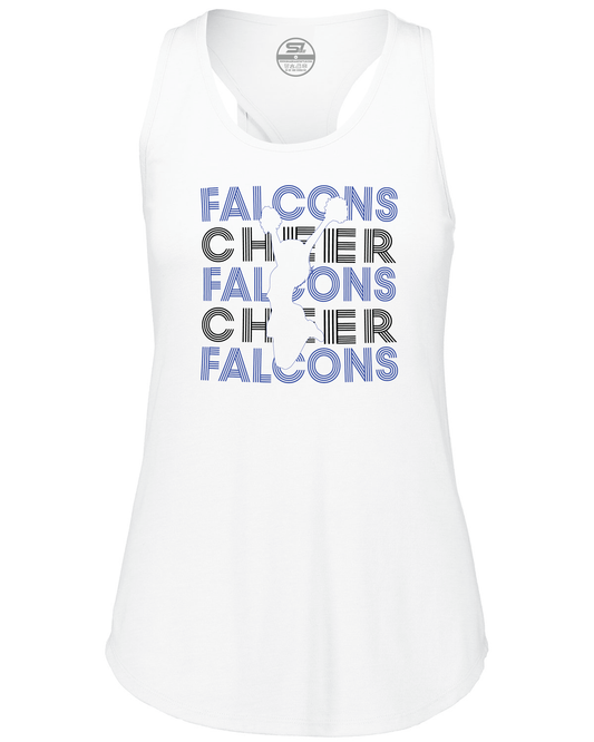 Youth Girls' "Falcons Cheer" Lux Tri-Blend Tank