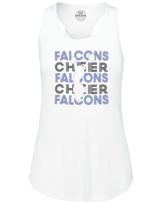 Adult Ladies’ "Falcons Cheer" Lux Tri-Blend Tank