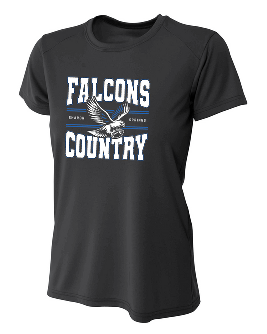 Ladies' Unisex Performance T-Shirt w/ Custom 'Falcons Country' Chest Graphic and 4th Grade Johnson/LaFoe 2024 Team Roster