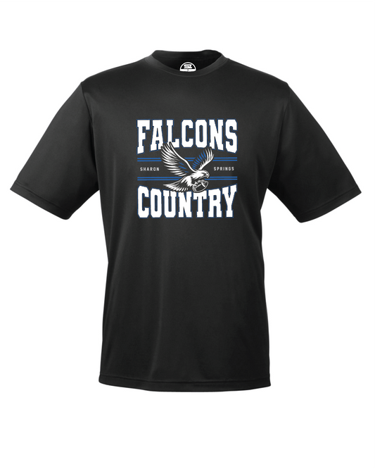 Adult Unisex Performance T-Shirt w/ Custom 'This is Falcons' Country Chest Graphic and 4th Grade Johnson/LaFoe 2024 Team Roster