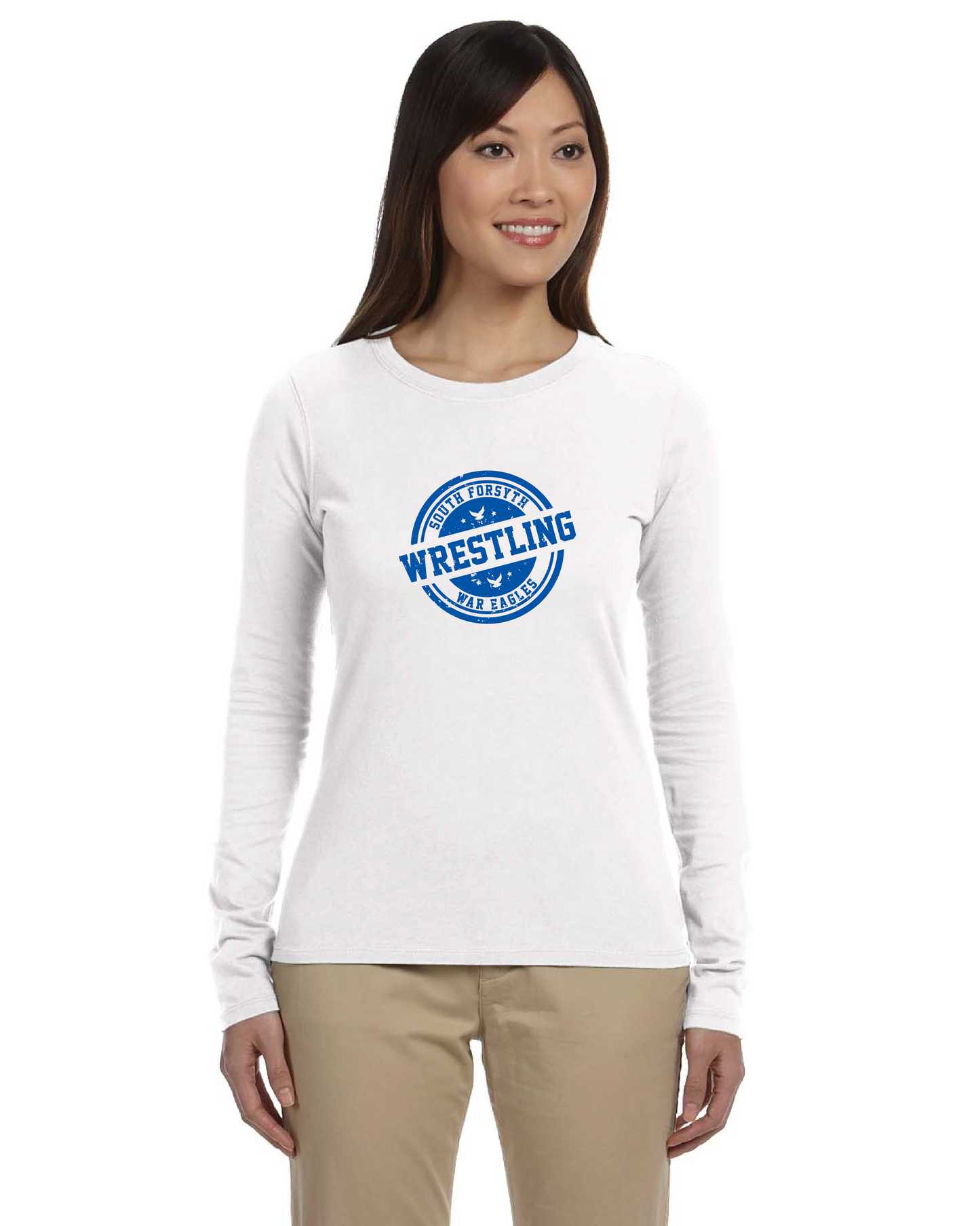 Ladies' Classic Long-Sleeve T-Shirt w/ Vintage Logo