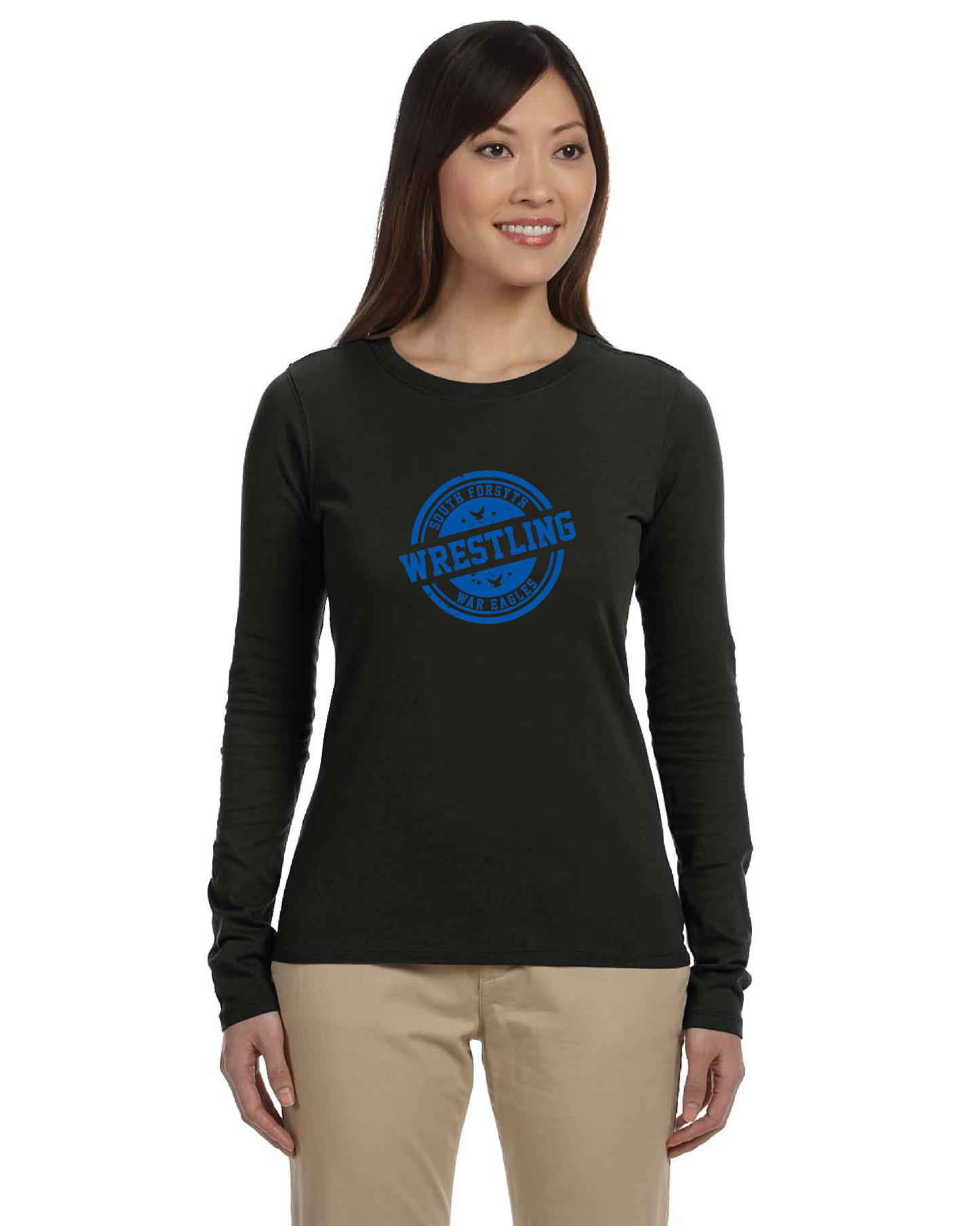 Ladies' Classic Long-Sleeve T-Shirt w/ Vintage Logo