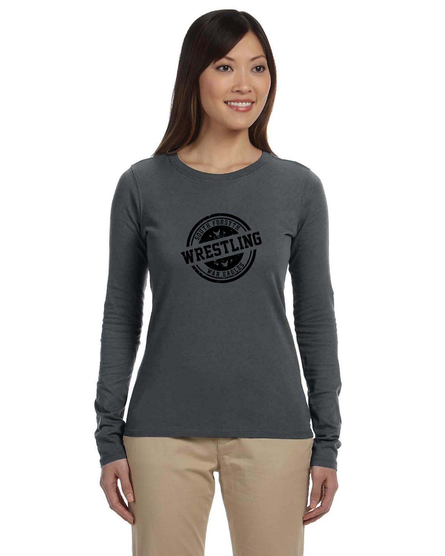 Ladies' Classic Long-Sleeve T-Shirt w/ Vintage Logo