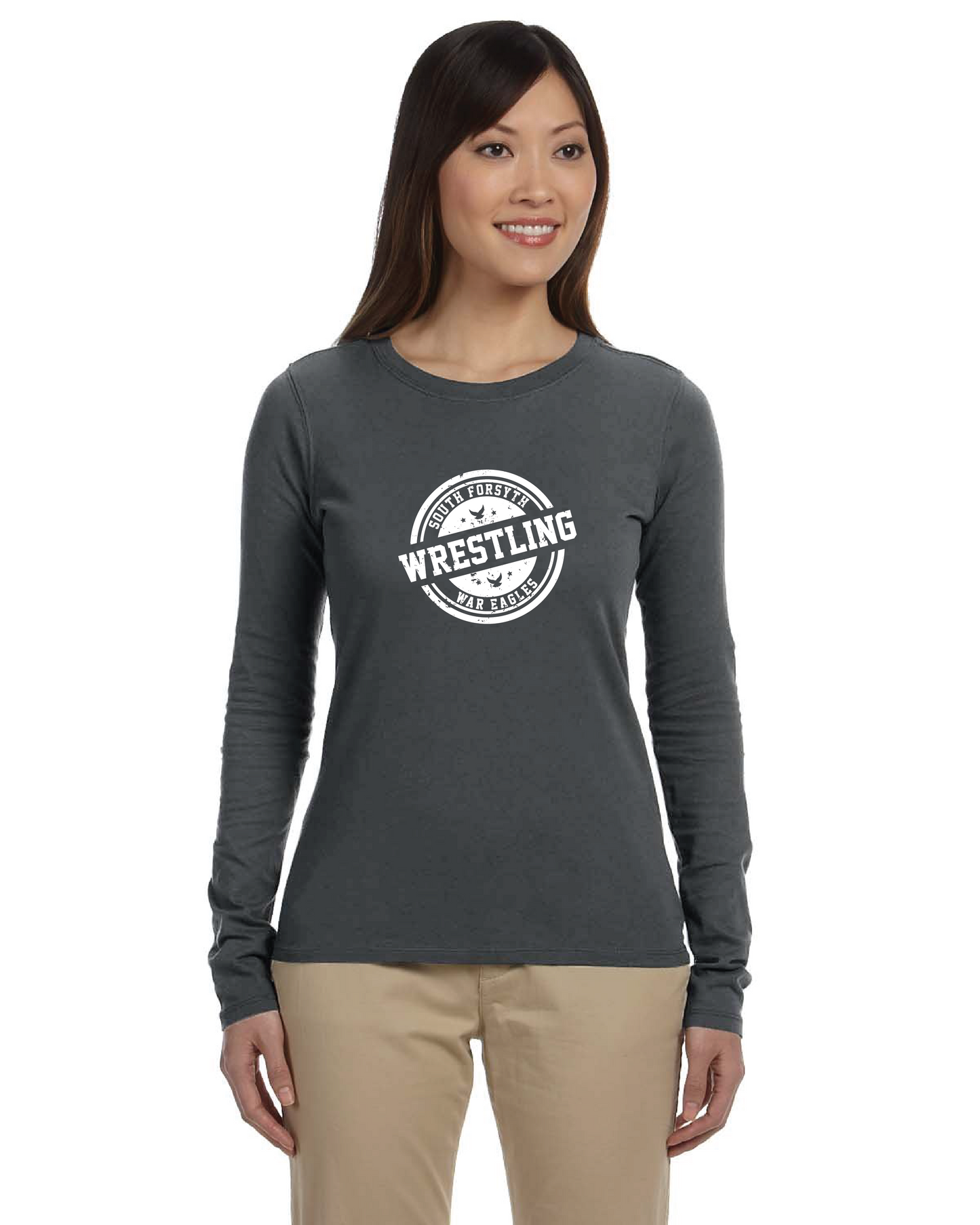 Ladies' Classic Long-Sleeve T-Shirt w/ Vintage Logo