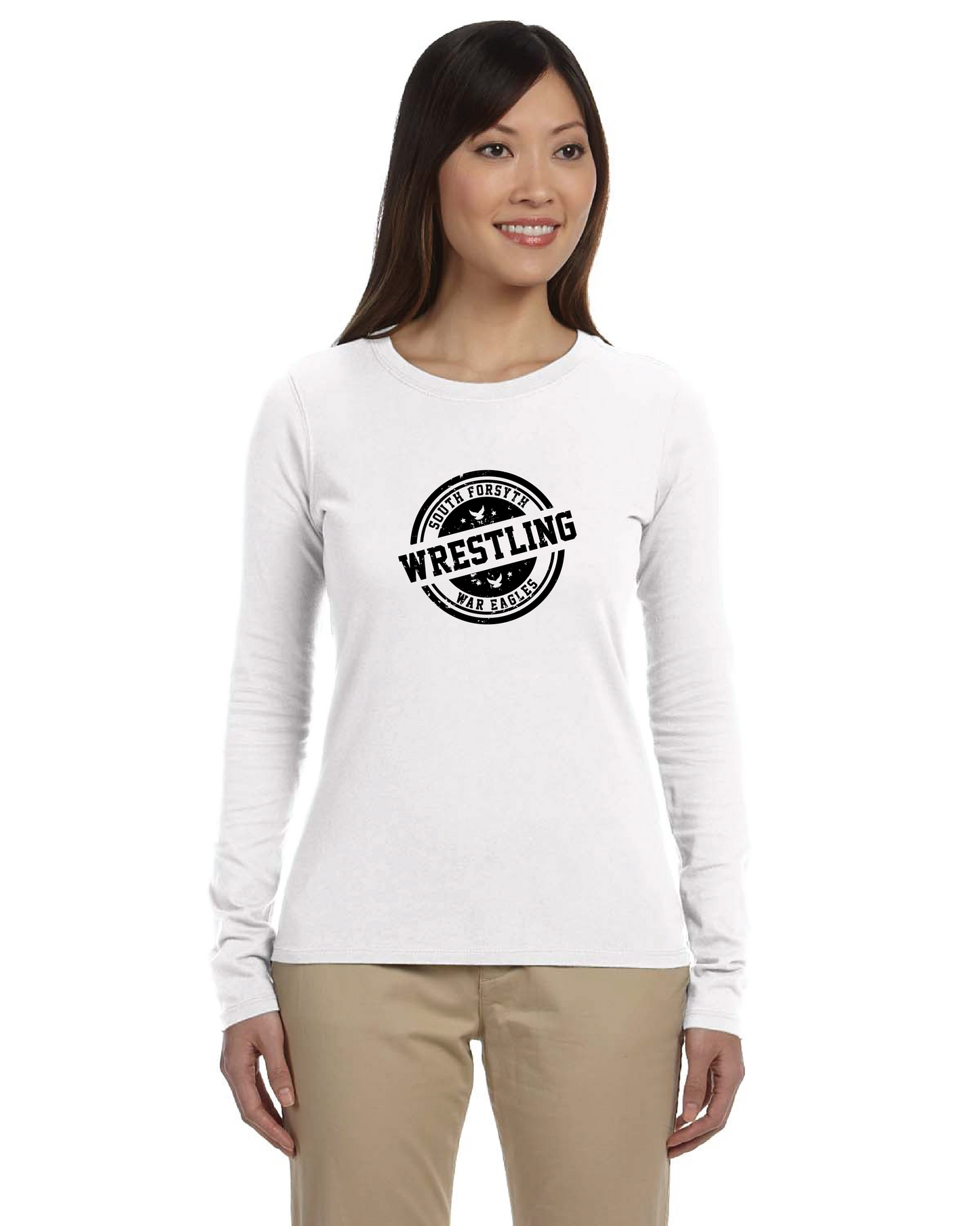 Ladies' Classic Long-Sleeve T-Shirt w/ Vintage Logo