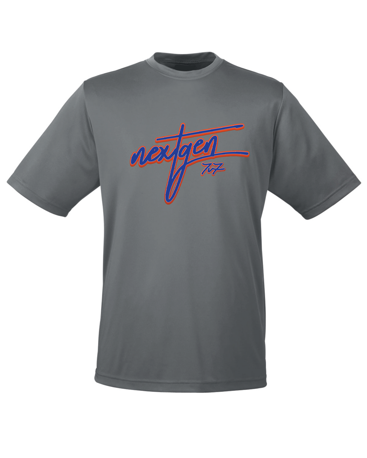 Adult Unisex NextGen Academy 7v7 Cool & Dry Performance Tee w/ Cursive Logo