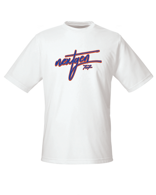 Adult Unisex NextGen Academy 7v7 Cool & Dry Performance Tee w/ Cursive Logo