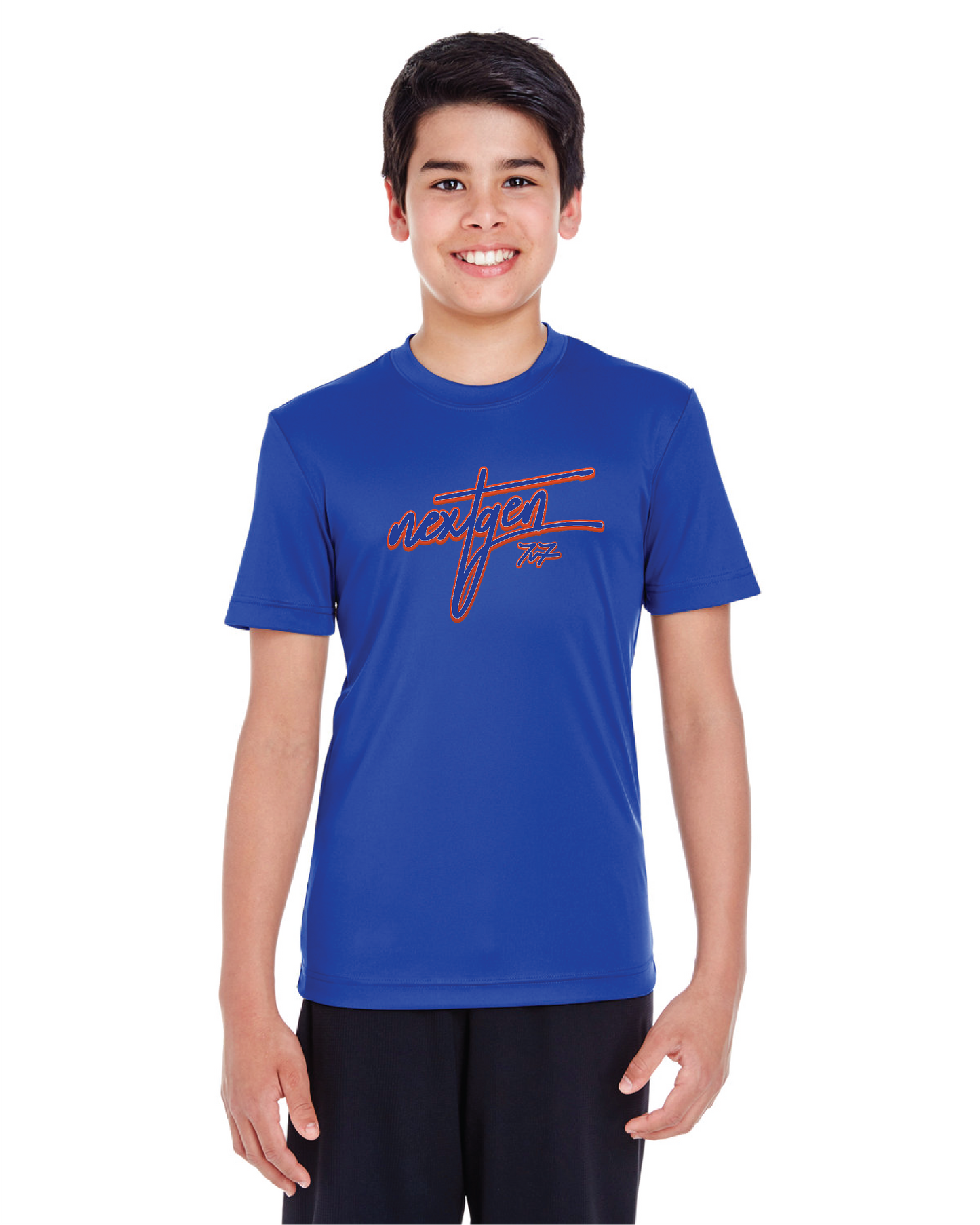 Youth NextGen Academy 7v7 Cooling Performance Tee w/ Cursive Logo