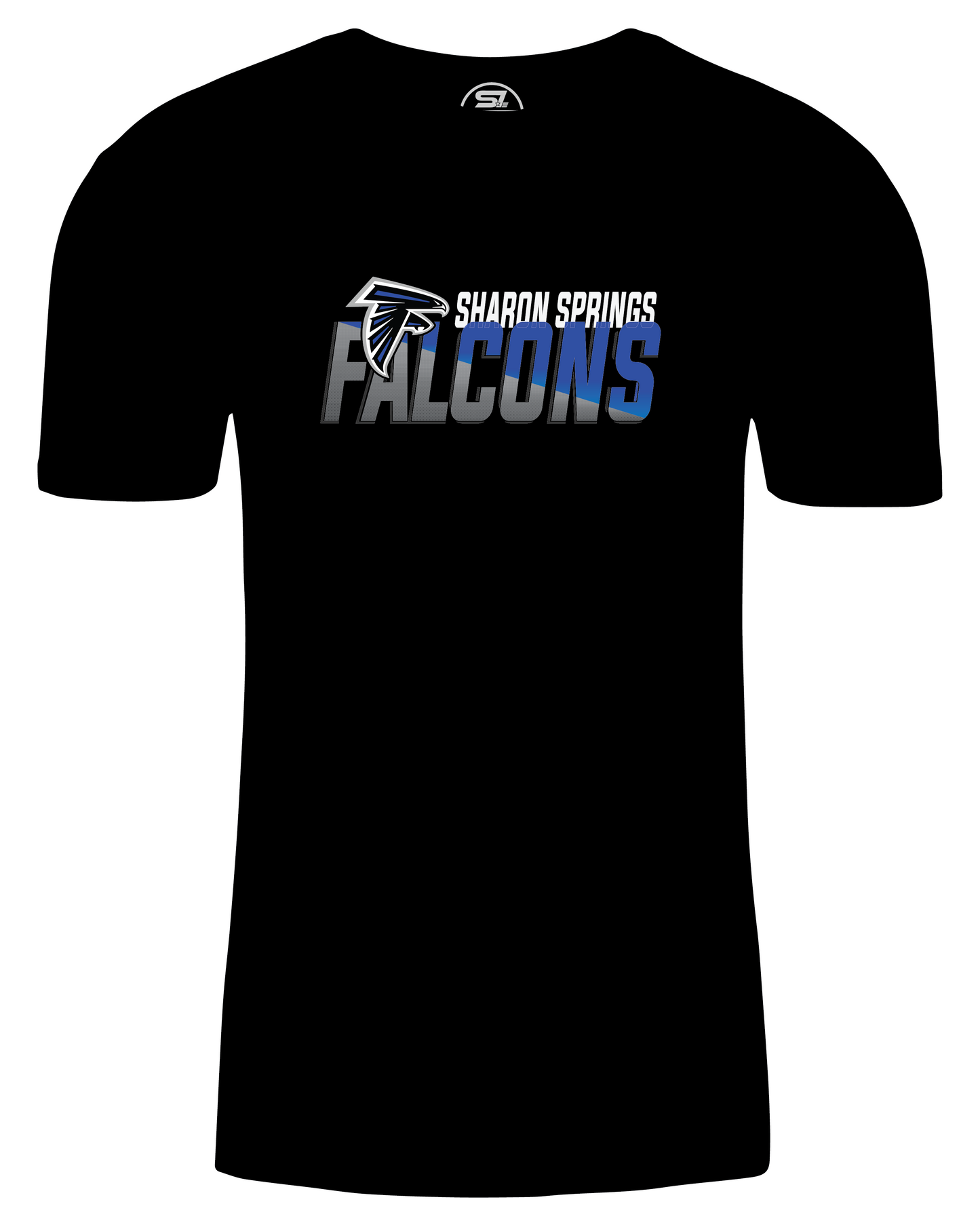 Adult Unisex Sharon Springs Falcons 'Relay' Triblend Short-Sleeved Tee