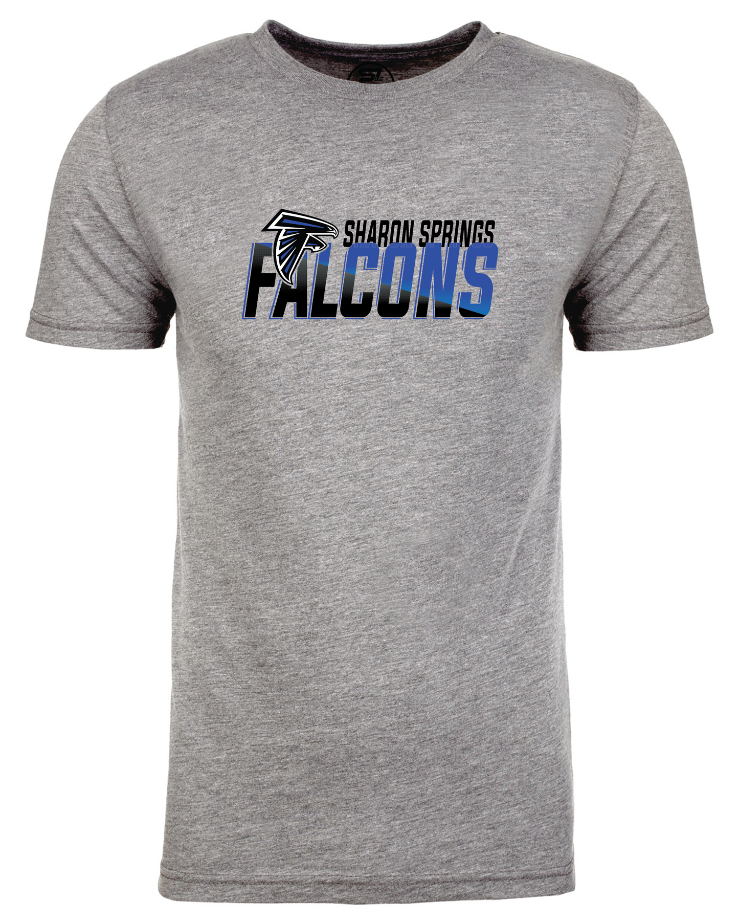 Adult Unisex Sharon Springs Falcons 'Relay' Triblend Short-Sleeved Tee