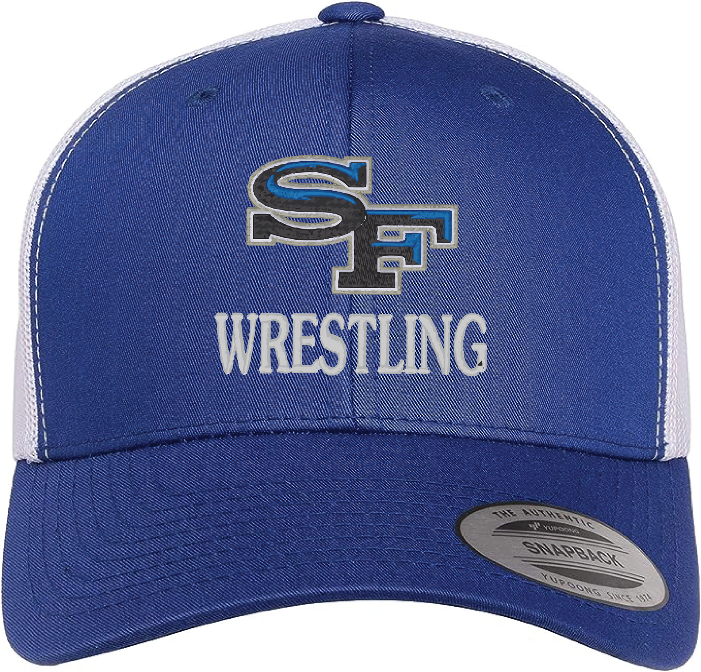 Adult Snapback Trucker Cap with SF Wrestling Logo