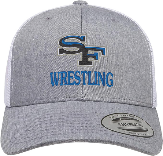 Adult Snapback Trucker Cap with SF Wrestling Logo