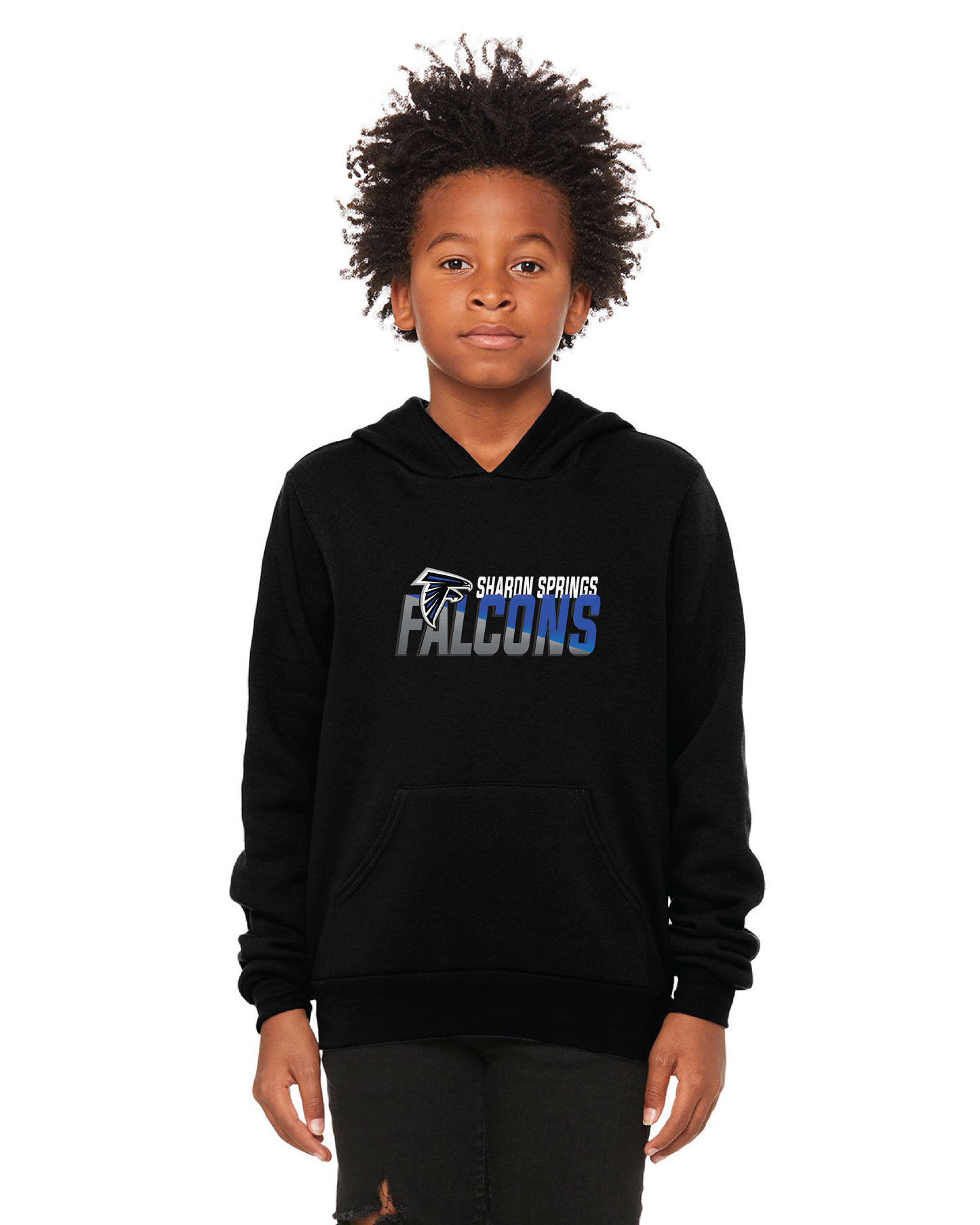 Youth Sharon Springs Falcons “Relay” Fleece Pullover Hooded Sweatshirt