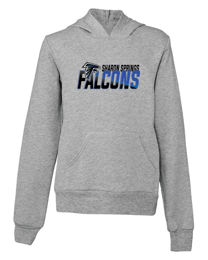 Youth Sharon Springs Falcons “Relay” Fleece Pullover Hooded Sweatshirt