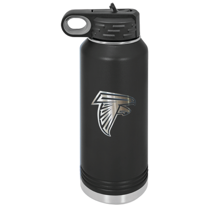 Custom-Engraved Powder-Coated Stainless Steel Insulated Sport Water Bottle (20oz or 32oz)