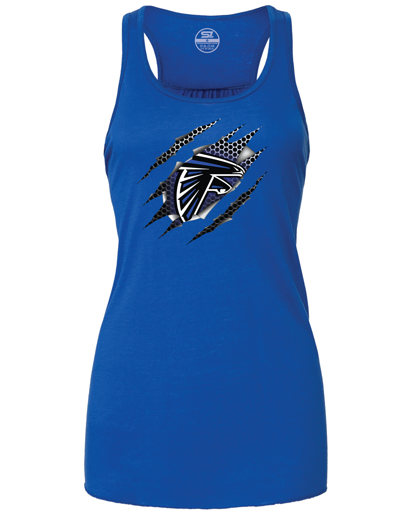 Ladies SS Falcons “Park Sign” Flowy Racerback Tank