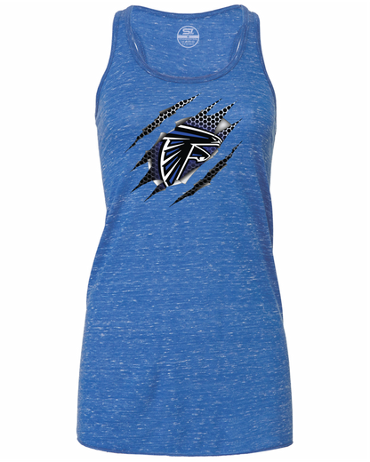 Ladies SS Falcons “Park Sign” Flowy Racerback Tank