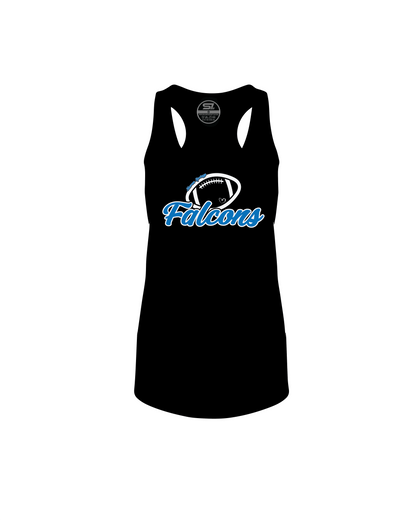 Ladies SS Falcons "Football Love" Racerback Tank