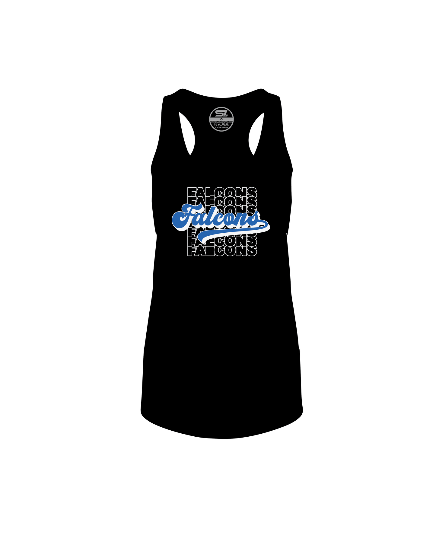 Ladies SS Falcons "Retro" Racerback Tank