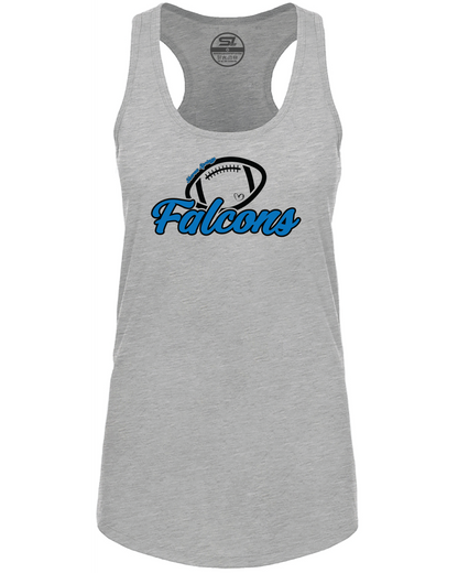 Ladies SS Falcons "Football Love" Racerback Tank