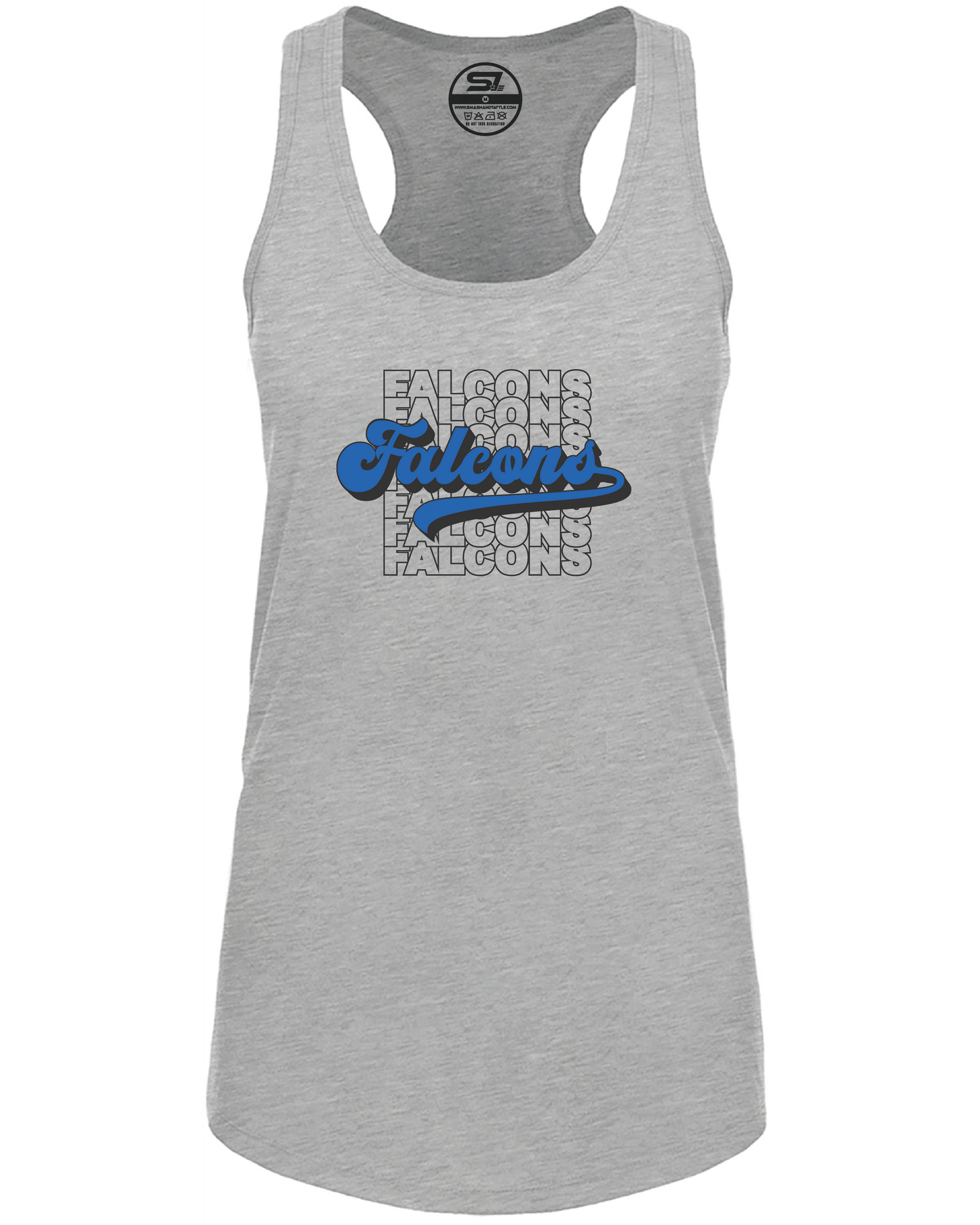 Ladies SS Falcons "Retro" Racerback Tank