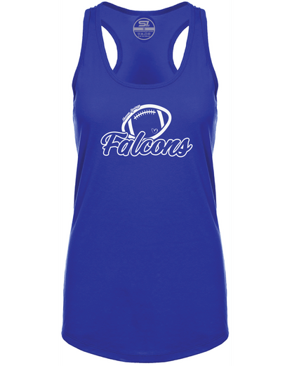 Ladies SS Falcons "Football Love" Racerback Tank