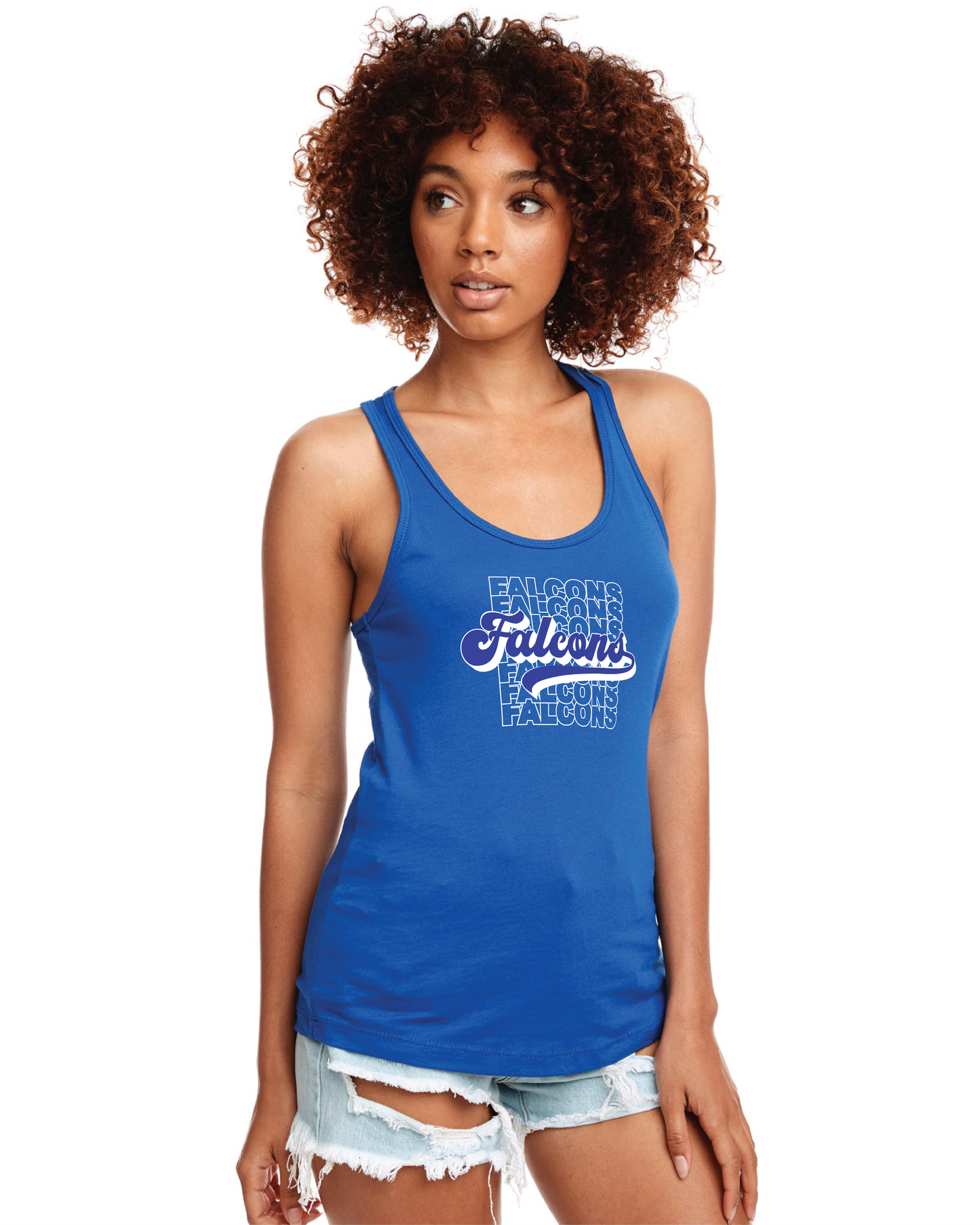 Ladies SS Falcons "Retro" Racerback Tank