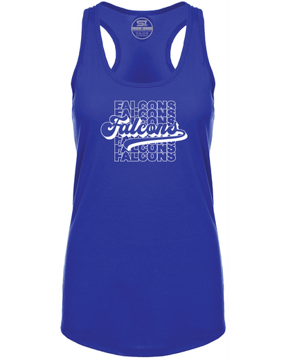 Ladies SS Falcons "Retro" Racerback Tank