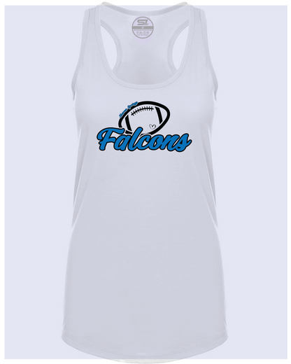 Ladies SS Falcons "Football Love" Racerback Tank