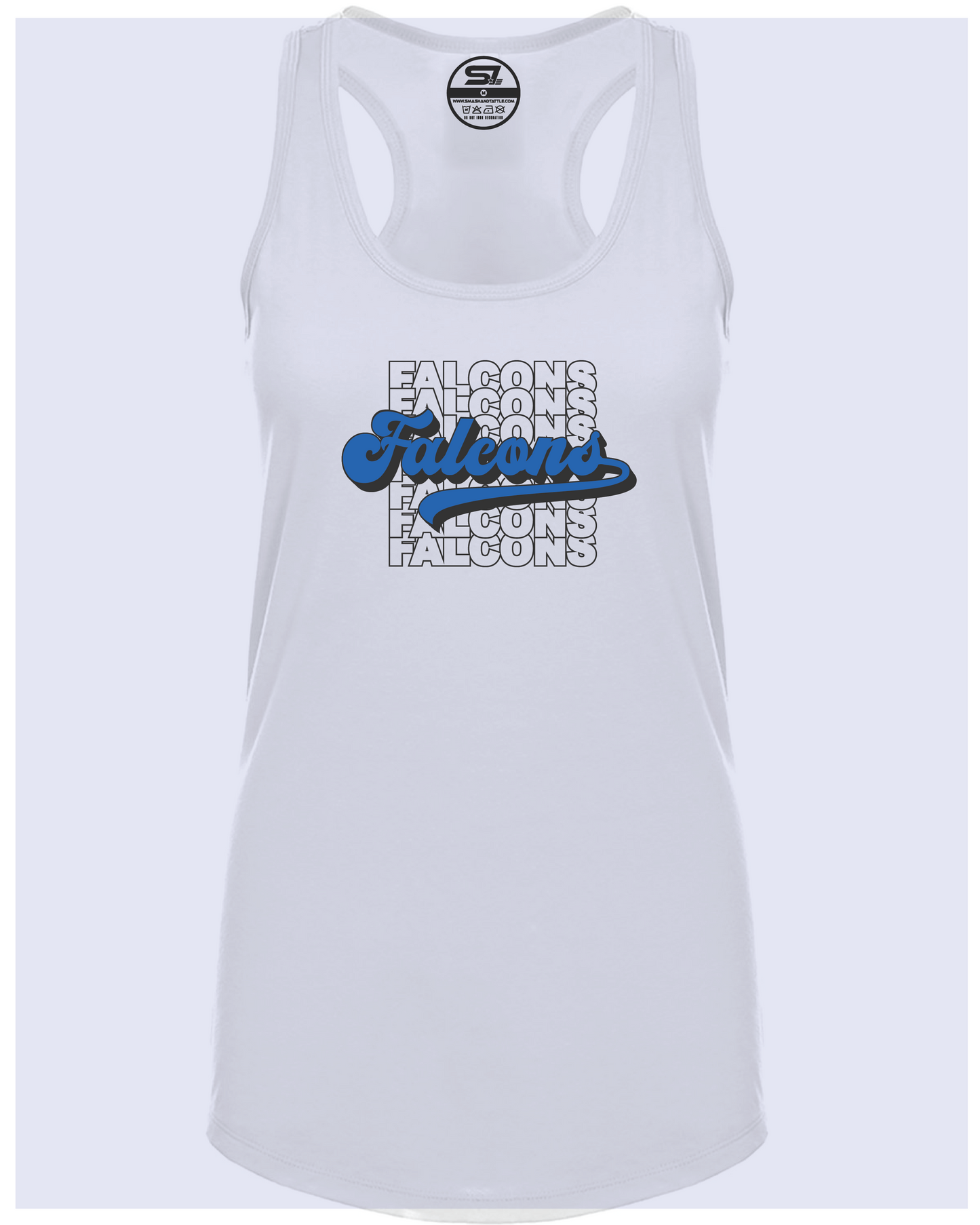 Ladies SS Falcons "Retro" Racerback Tank