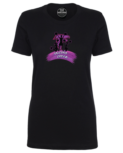 Ladies SS Falcons “Pink Cheer Silhouettes” CVC T-Shirt