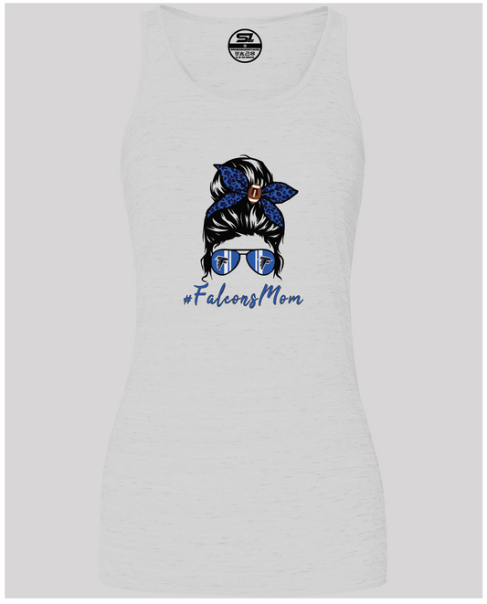 Ladies SS Falcons “Hair Bun” Flowy Racerback Tank