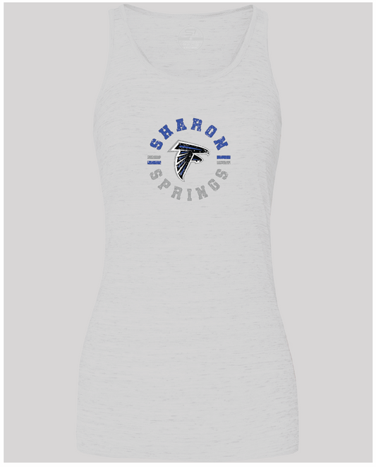 Ladies SS Falcons “Vintage Days” Flowy Racerback Tank