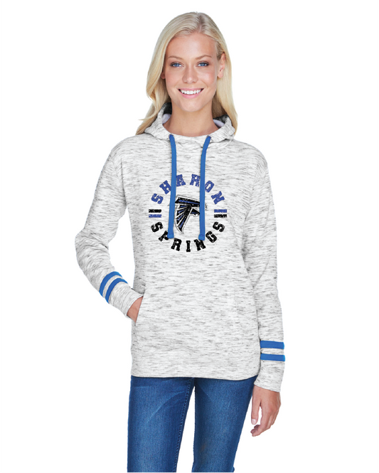 Ladies' SS Falcons "Vingage Days" Melange Scuba Neck Sweatshirt