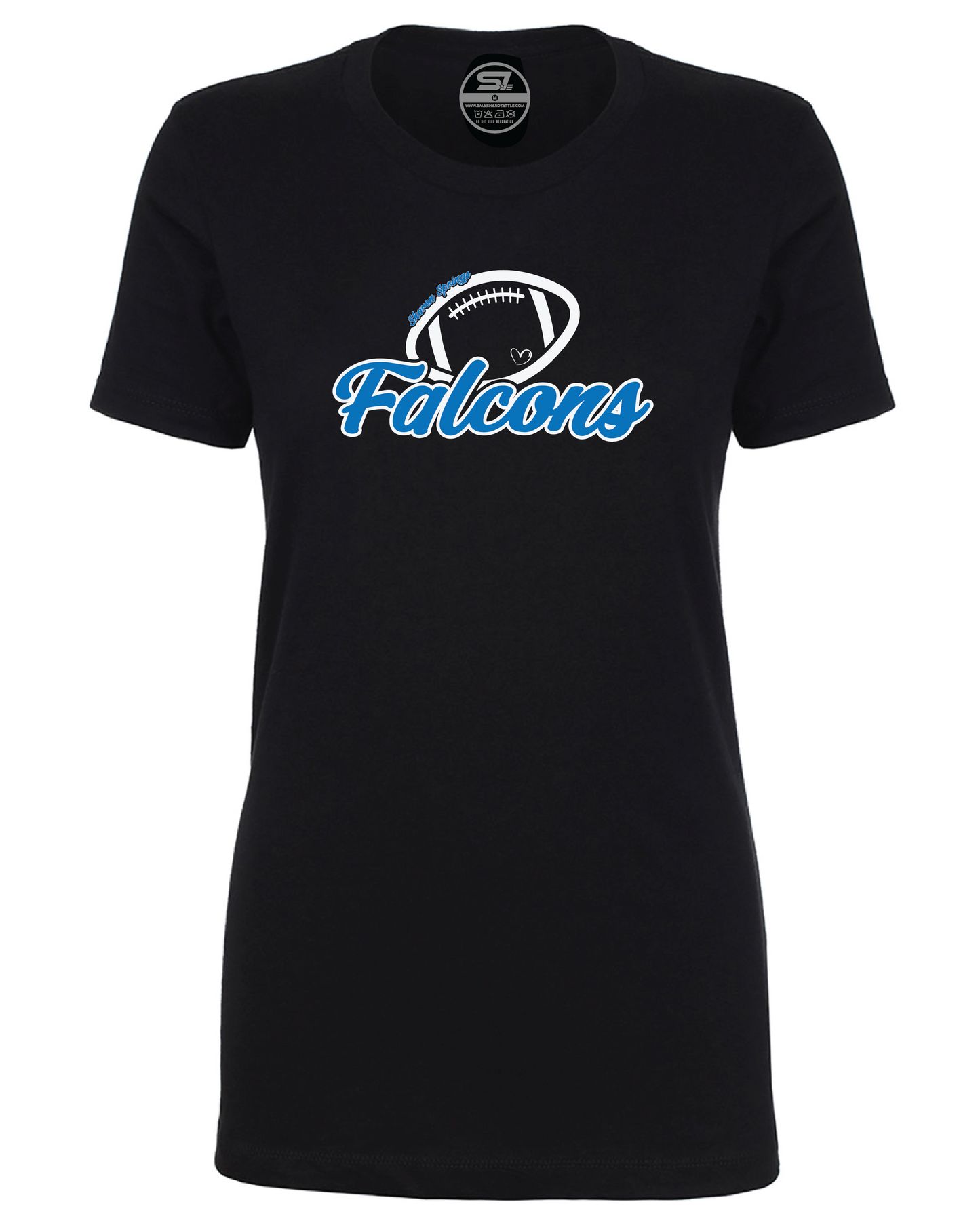 Ladies SS Falcons "Football Love" CVC T-Shirt