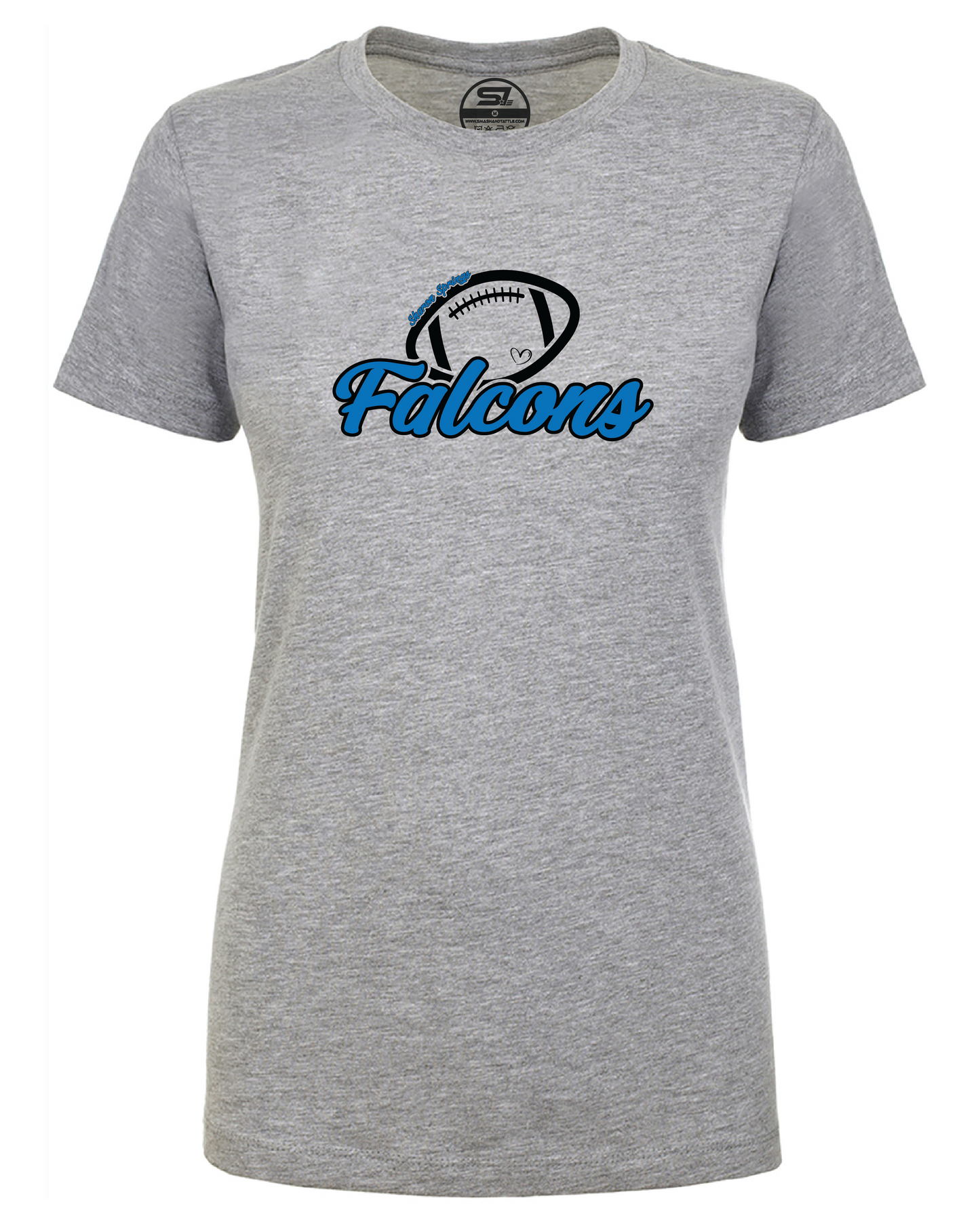 Ladies SS Falcons "Football Love" CVC T-Shirt