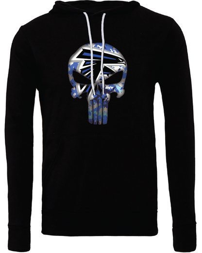 Adult Unisex Sharon Springs Falcons "Punisher" Sponge Fleece Pullover Hooded Sweatshirt