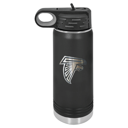 Custom-Engraved Powder-Coated Stainless Steel Insulated Sport Water Bottle (20oz or 32oz)