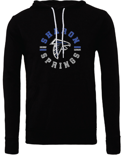 Adult Unisex Sharon Springs Falcons "Vintage Days" Sponge Fleece Pullover Hooded Sweatshirt