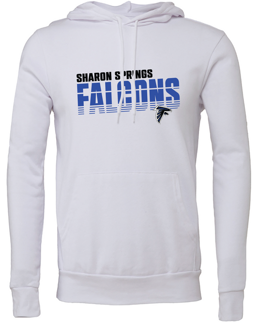 Adult Unisex Sharon Springs Falcons "Rise" Sponge Fleece Pullover Hooded Sweatshirt