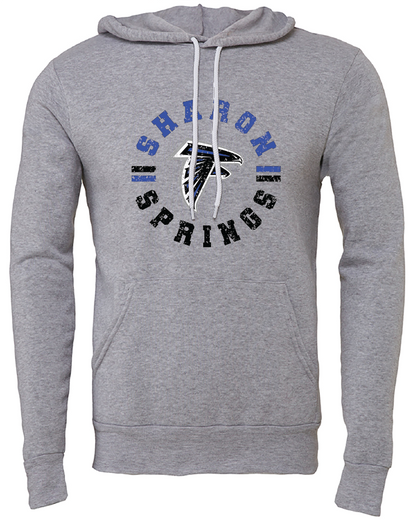 Adult Unisex Sharon Springs Falcons "Vintage Days" Sponge Fleece Pullover Hooded Sweatshirt