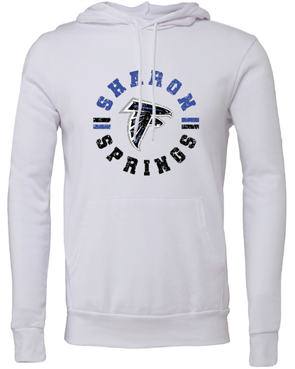Adult Unisex Sharon Springs Falcons "Vintage Days" Sponge Fleece Pullover Hooded Sweatshirt